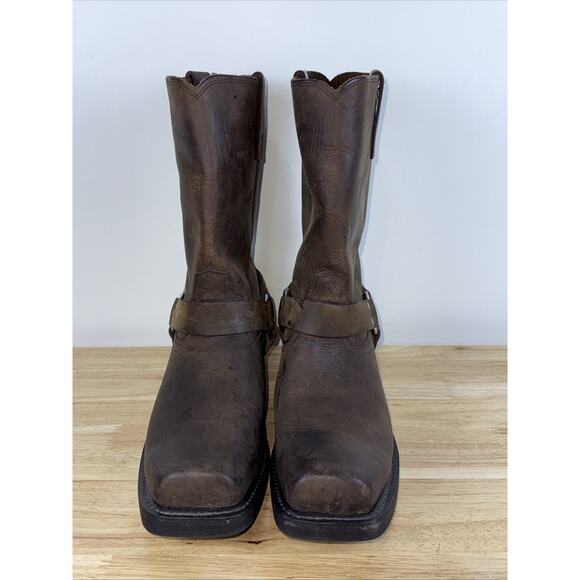 DURANGO CROSSROADS 11" MENS USA Size 13D BROWN LEATHER HARNESS MOTO BOOTS - Picture 2 of 10